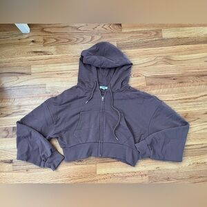 Garage Zip-Up Cropped Hoodie